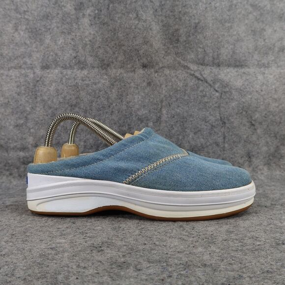 Keds Shoes Womens 8 Clog Mule Sneaker Slip On Pure Fit Comfort Denim Y2k Fashion - Picture 2 of 13